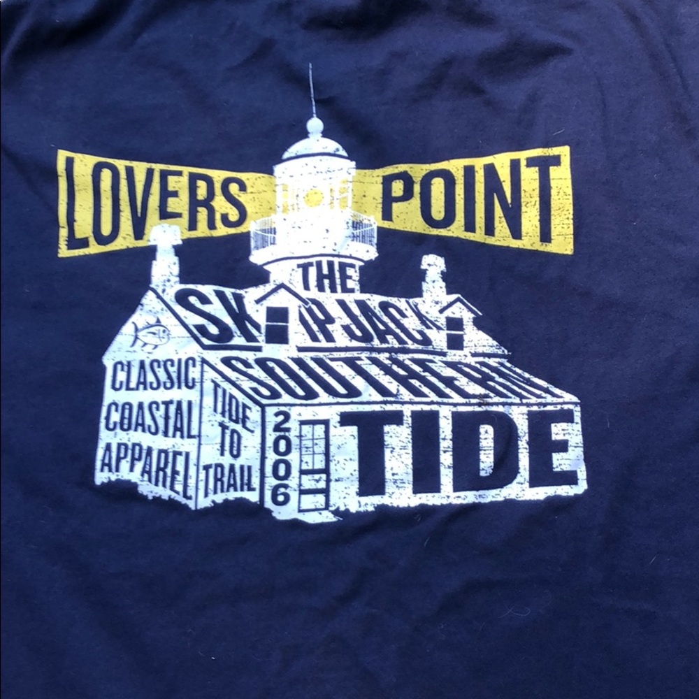 NWT Southern Tide Lovers Point Lighthouse Tee Navy